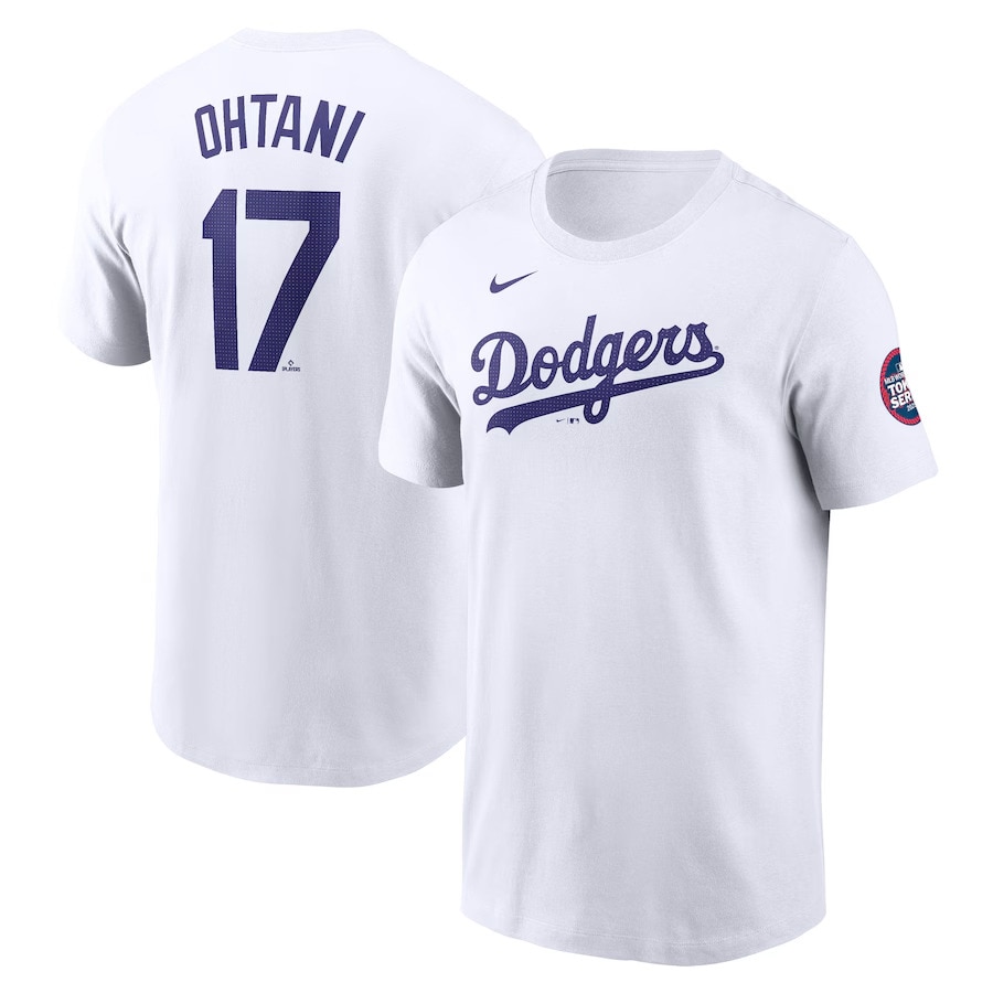 エムエルビー（MLB）（メンズ）【MLB 東京シリーズ】野球ウェア ネーム&ナンバー 半袖Tシャツ 袖パッチ付 ロサンゼルス ドジャース 大谷翔平 N199-10A-LD9-01E-P