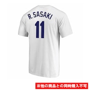 (メンズ)【先行予約商品】 野球ウェア ドジャース 佐々木朗希 ネーム&ナンバー Tシャツ ホワイト ML0125SS0091-WHT