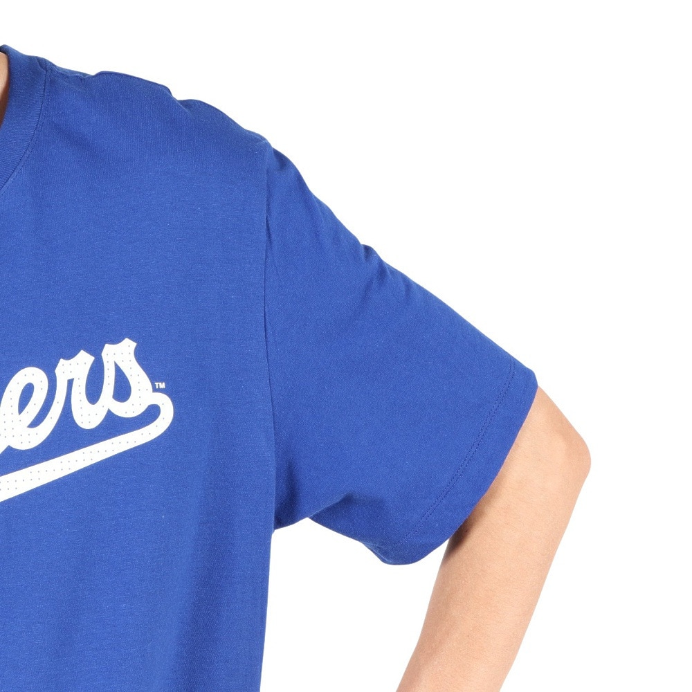 エムエルビー（MLB）（メンズ）野球ウェア ドジャース 佐々木朗希 ネーム&ナンバー Tシャツ ブルー ML0125SS0092-BLU