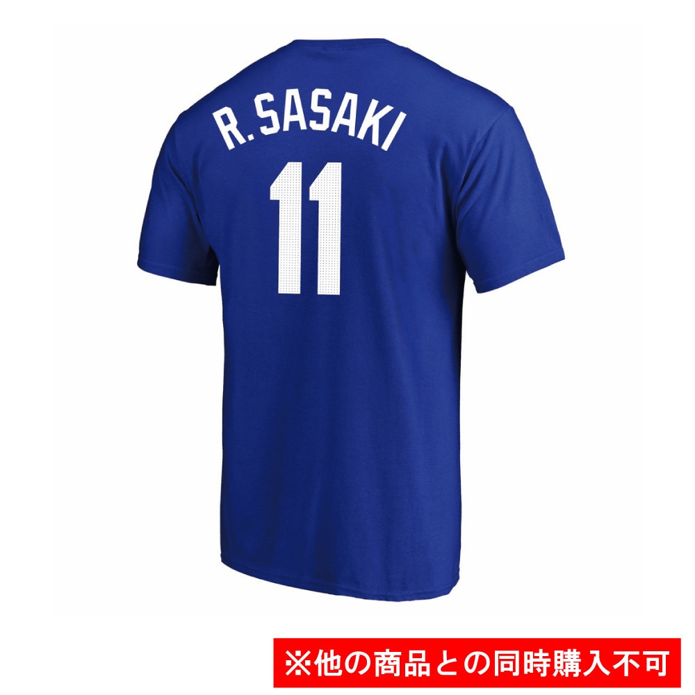 エムエルビー（MLB）（メンズ）【先行予約商品】 野球ウェア ドジャース 佐々木朗希 ネーム&ナンバー Tシャツ ブルー ML0125SS0092-BLU