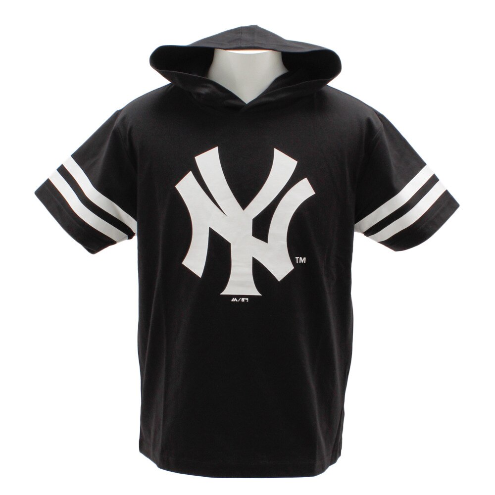  ラインプリントTシャツパーカー MM06-NY-9S06-BK 【野球 スポーツ ウェア 一般】