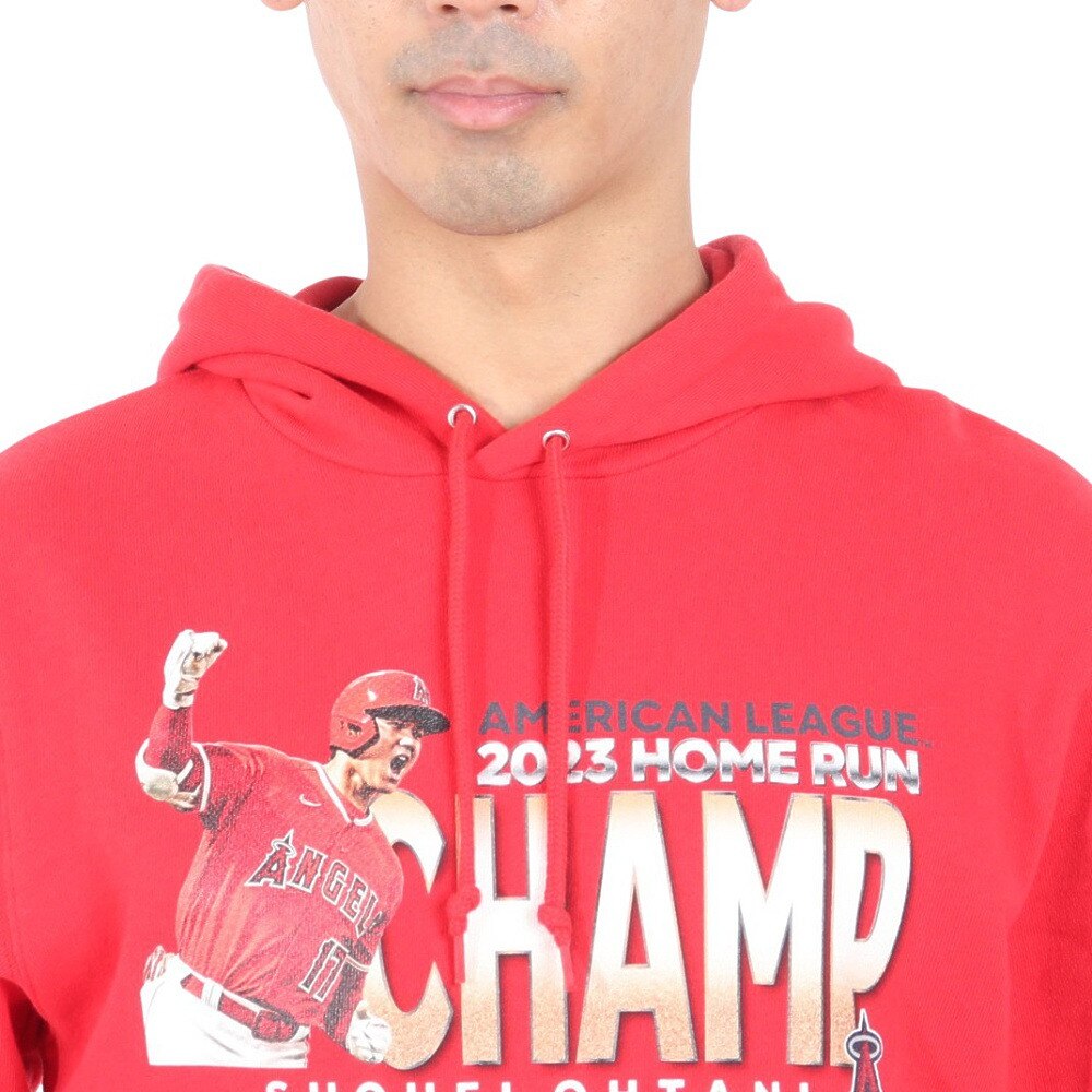 MJ・MLB（MJ・MLB）（メンズ、レディース）大谷翔平 パーカー ホームラン王 獲得記念 2023 野球ウェア ML01-23FW-0003-RED