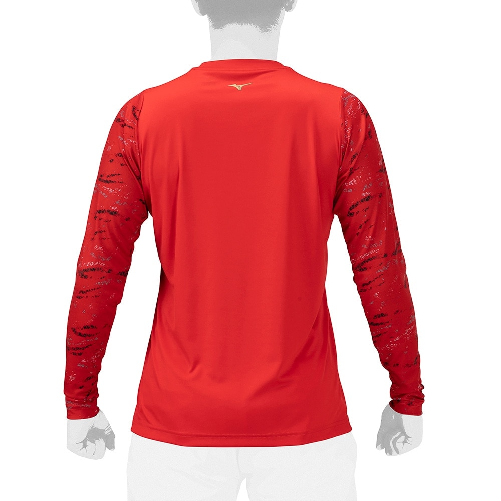 ミズノ（MIZUNO）（メンズ、レディース）野球ウェア グラフィック 長袖Tシャツ 12JABT7562