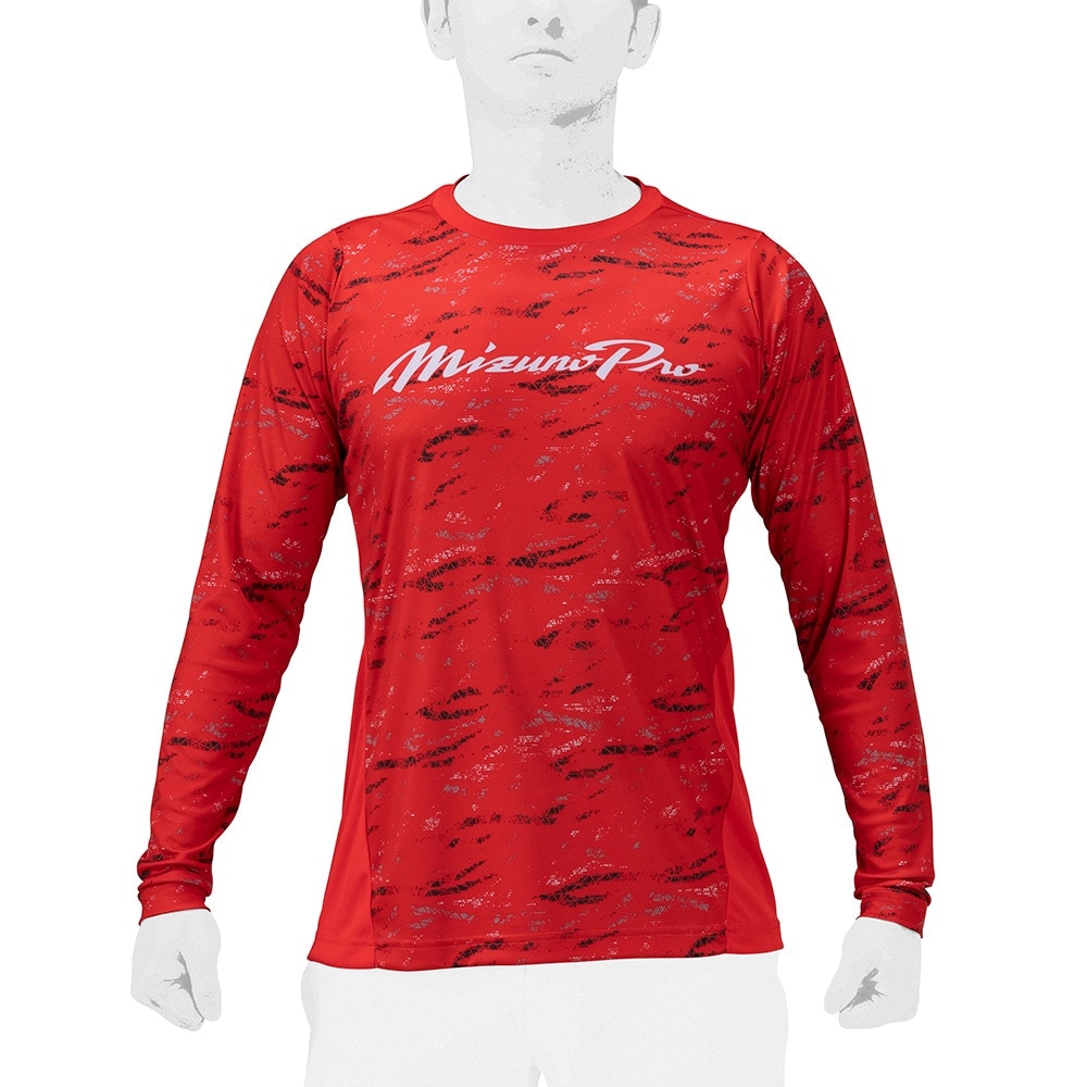 ミズノ（MIZUNO）（メンズ、レディース）野球ウェア グラフィック 長袖Tシャツ 12JABT7562
