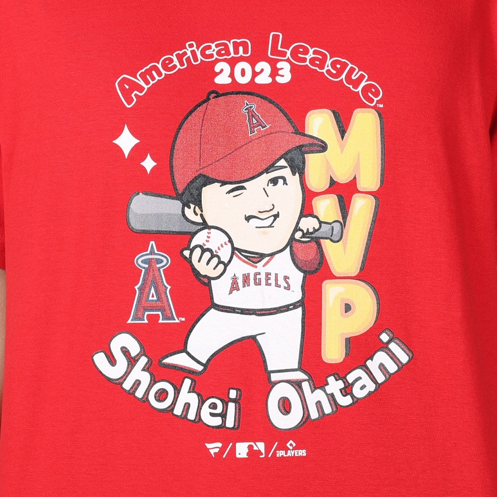 MJ・MLB（MJ・MLB）（メンズ、レディース）野球ウェア 大谷翔平 MVP記念 2023 イラスト Tシャツ エンゼルス ML01-23FW-0006 RED