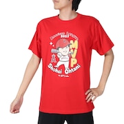 MJ・MLB（MJ・MLB）（メンズ、レディース）野球ウェア 大谷翔平 MVP記念 2023 イラスト Tシャツ エンゼルス ML01-23FW-0006 RED