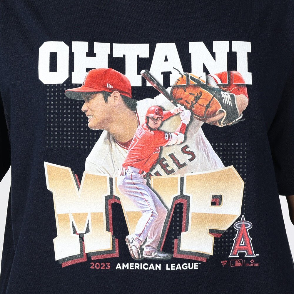 MJ・MLB（MJ・MLB）（メンズ、レディース）野球ウェア 大谷翔平 MVP記念 2023 フォト Tシャツ エンゼルス ML01-23FW-0007 NAVY