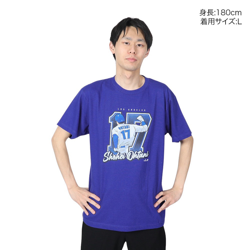 MJ・MLB（MJ・MLB）（メンズ、レディース）野球ウェア 大谷翔平 BACK SHOT LAD Tシャツ ジャパンブルー