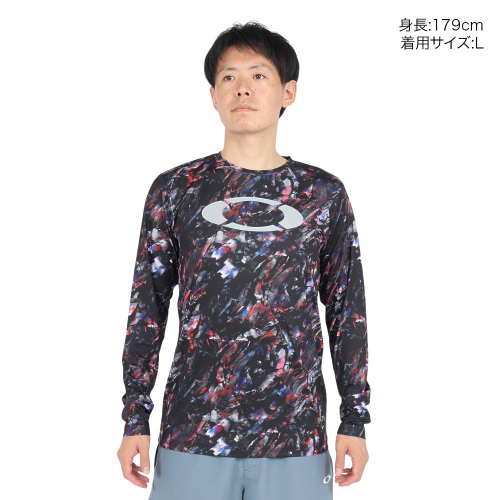 オークリー（OAKLEY）（メンズ）野球ウェア Striking Qd ロングスリーブ グラフィック Tシャツ 6.0 FOA407101-00G