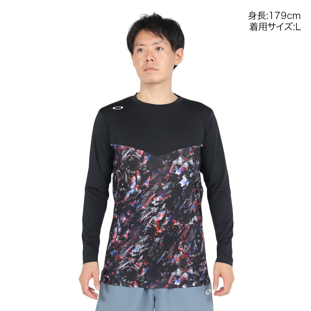 オークリー（OAKLEY）（メンズ）野球ウェア Striking Qd ロングスリーブ Dual Tシャツ 6.0 FOA407102-00G