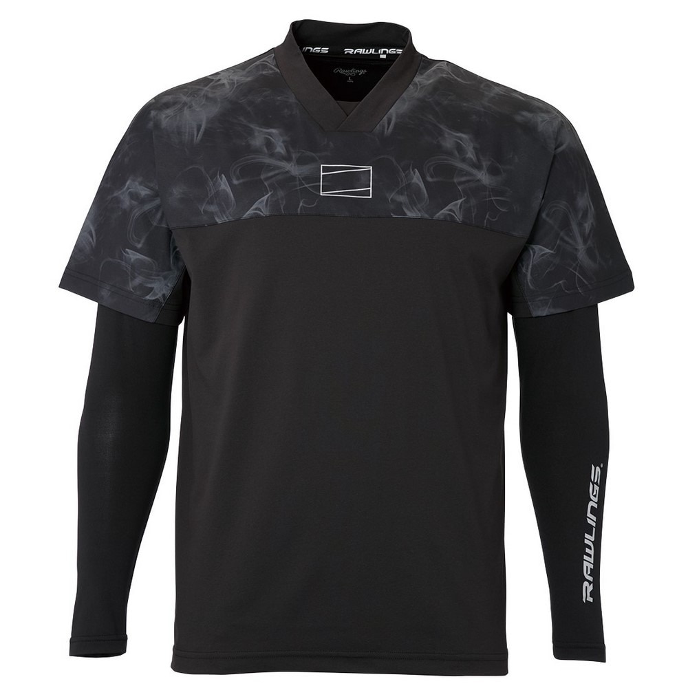 ローリングス（Rawlings）（メンズ、レディース）野球ウェア Ｔシャツ Vトップレイヤードセット AUT15S01S-B