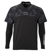 (メンズ、レディース)野球ウェア Tシャツ Vトップレイヤードセット AUT15S01S-B