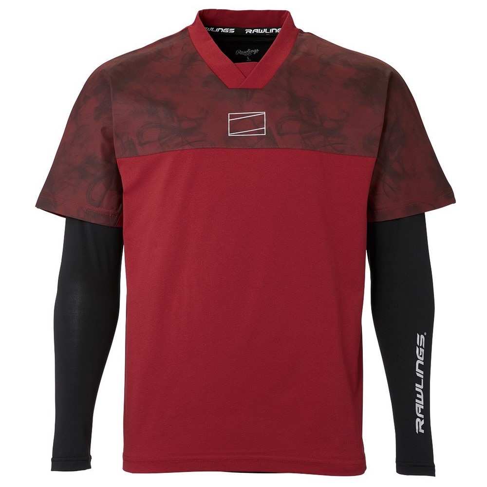 ローリングス（Rawlings）（メンズ、レディース）野球ウェア Ｔシャツ Vトップレイヤードセット AUT15S01S-MA