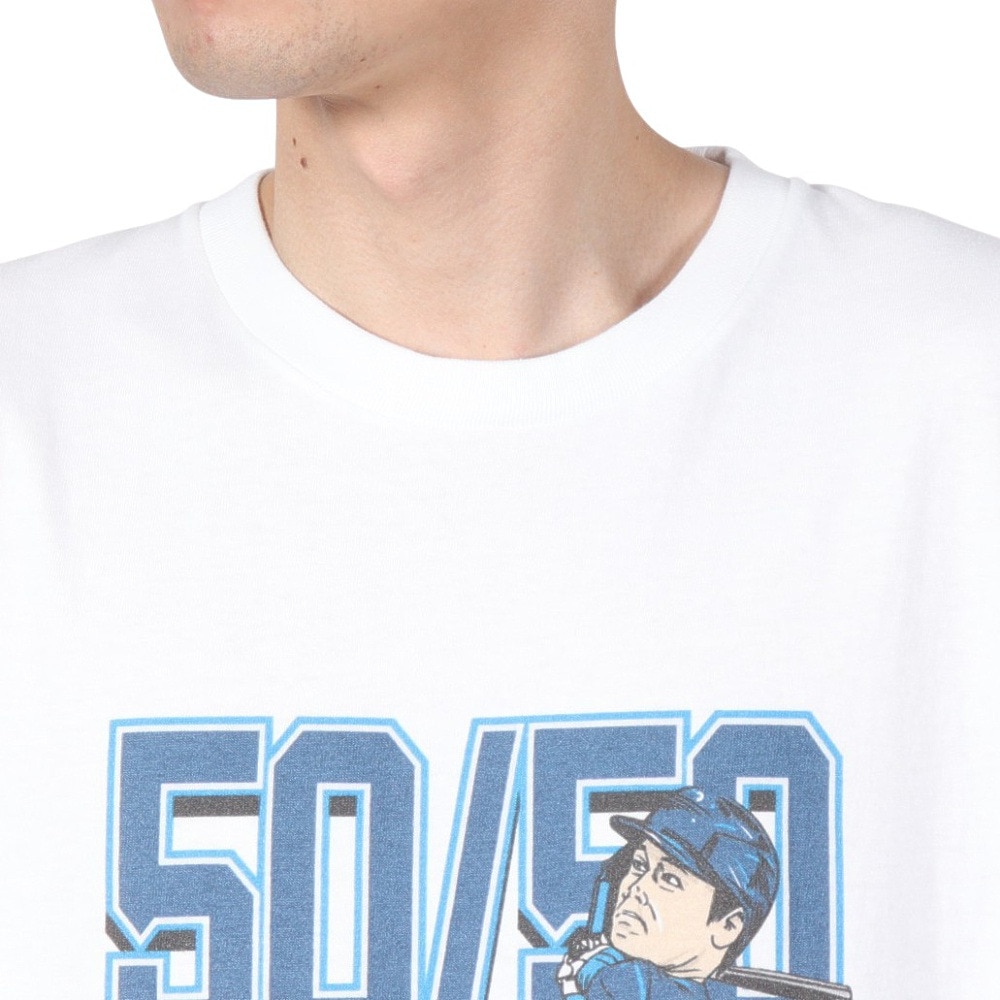 MJ・MLB（MJ・MLB）（メンズ）野球ウェア 大谷翔平 MLB PLAYERS OHTANI 50/50 クラブ Tシャツ ホワイト 4474-1753 09