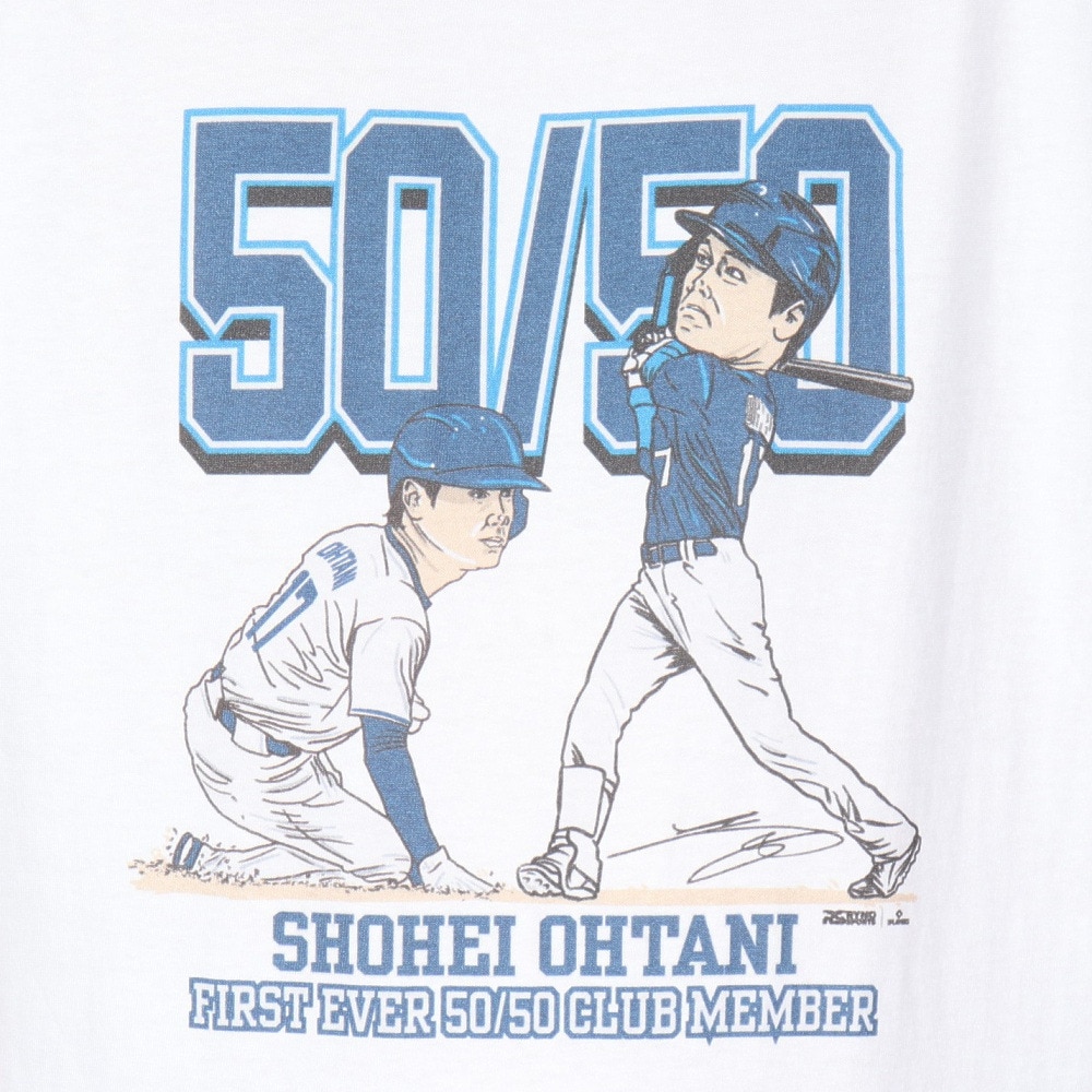 MJ・MLB（MJ・MLB）（メンズ）野球ウェア 大谷翔平 MLB PLAYERS OHTANI 50/50 クラブ Tシャツ ホワイト 4474-1753 09