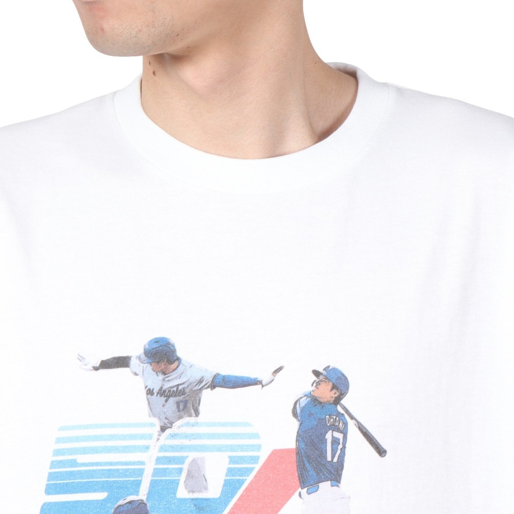 MJ・MLB（MJ・MLB）（メンズ）野球ウェア 大谷翔平 MLB PLAYERS OHTANI 50/50 LIGHTNING Tシャツ ホワイト 4474-1753 90