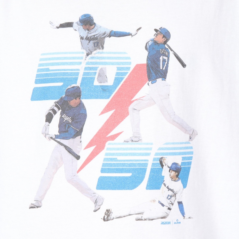 MJ・MLB（MJ・MLB）（メンズ）野球ウェア 大谷翔平 MLB PLAYERS OHTANI 50/50 LIGHTNING Tシャツ ホワイト 4474-1753 90
