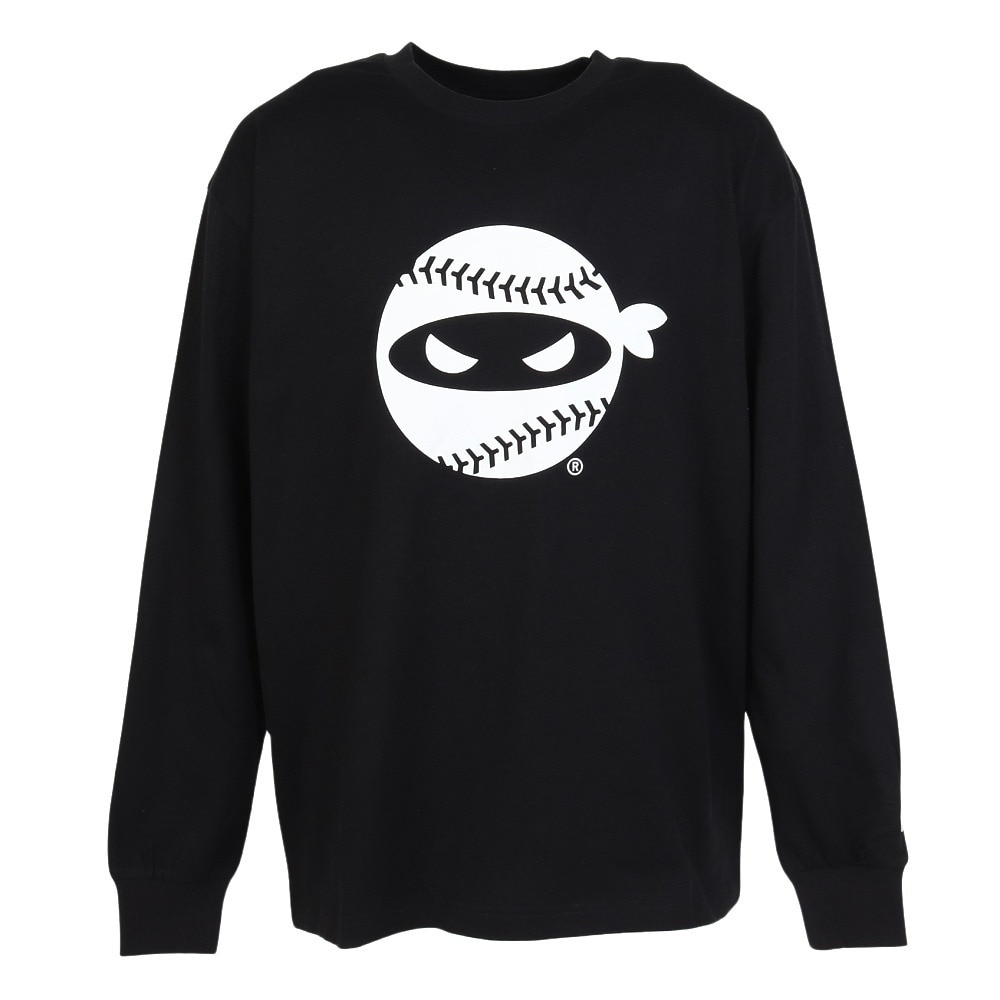 PITCHING NINJA（PITCHING NINJA ）（メンズ）野球ウェア ロゴ 長袖Tシャツ OT0325FW0005-BLK