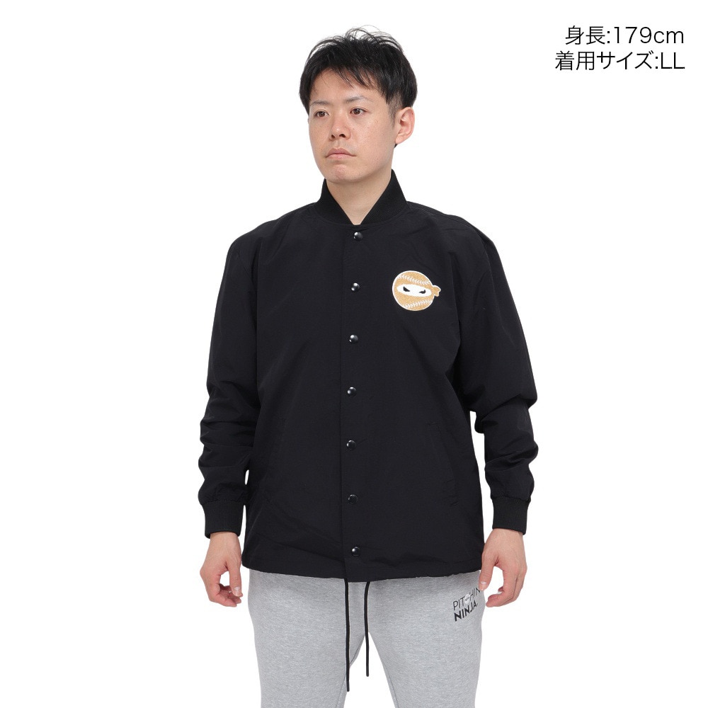 PITCHING NINJA（PITCHING NINJA ）（メンズ）ピッチングニンジャ 野球ウェア コーチ ジャケット OT2324FW0001-BLK