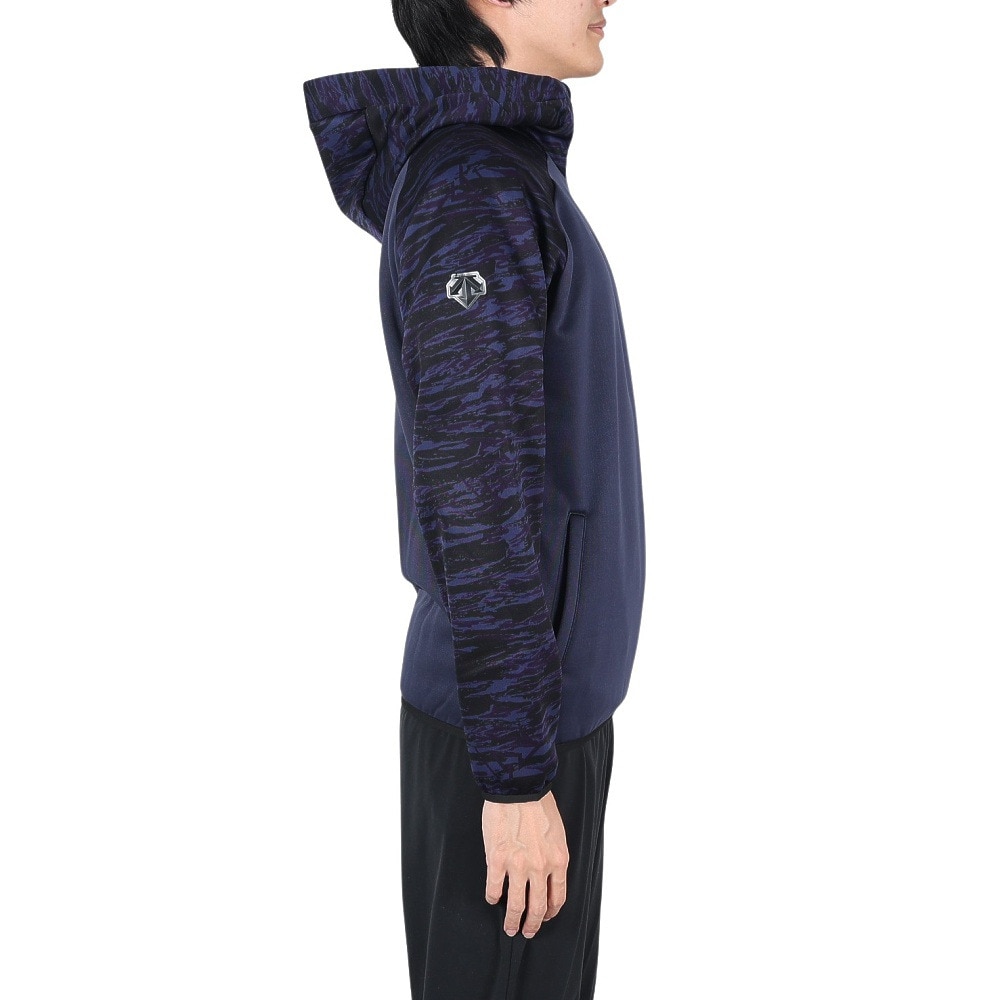デサント（DESCENTE）（メンズ）野球ウェア フリースパーカー ジャケット 防寒ウェア 保温 はっ水 ストレッチ トレーニングウェア DBX-2760 SNVY
