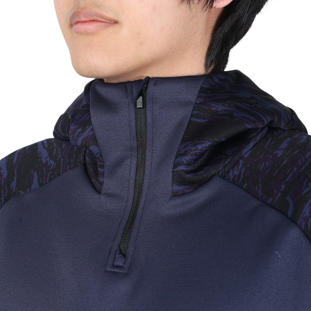 デサント（DESCENTE）（メンズ）野球ウェア フリースパーカー ジャケット 防寒ウェア 保温 はっ水 ストレッチ トレーニングウェア DBX-2760 SNVY