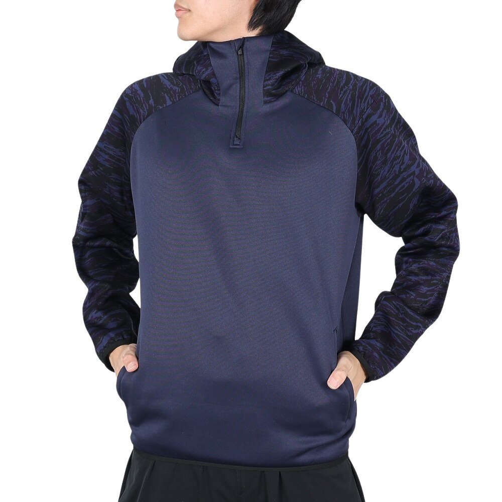 デサント（DESCENTE）（メンズ）野球ウェア フリースパーカー ジャケット 防寒ウェア 保温 はっ水 ストレッチ トレーニングウェア DBX-2760 SNVY