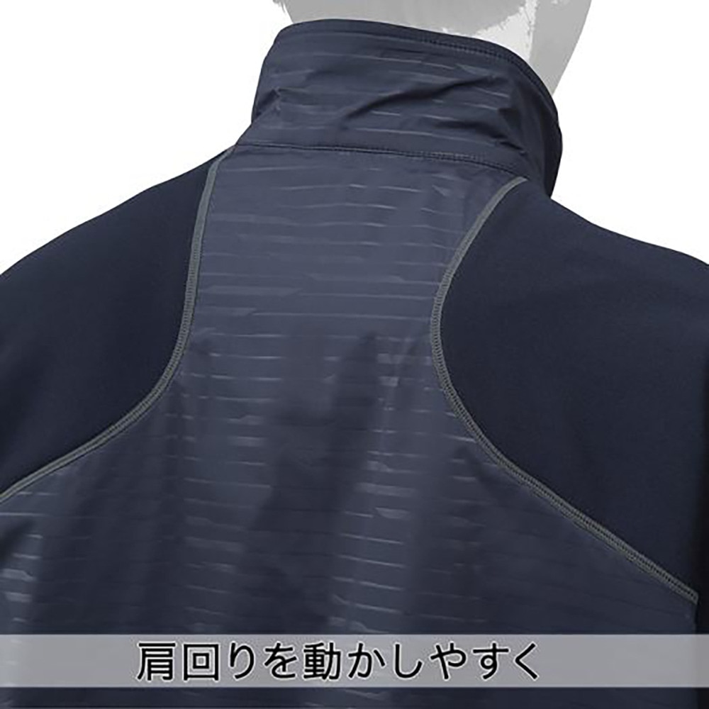 ミズノ（MIZUNO）（メンズ、レディース）野球ウェア ハイブリッドハーフZIPジャケット 12JE8V4716