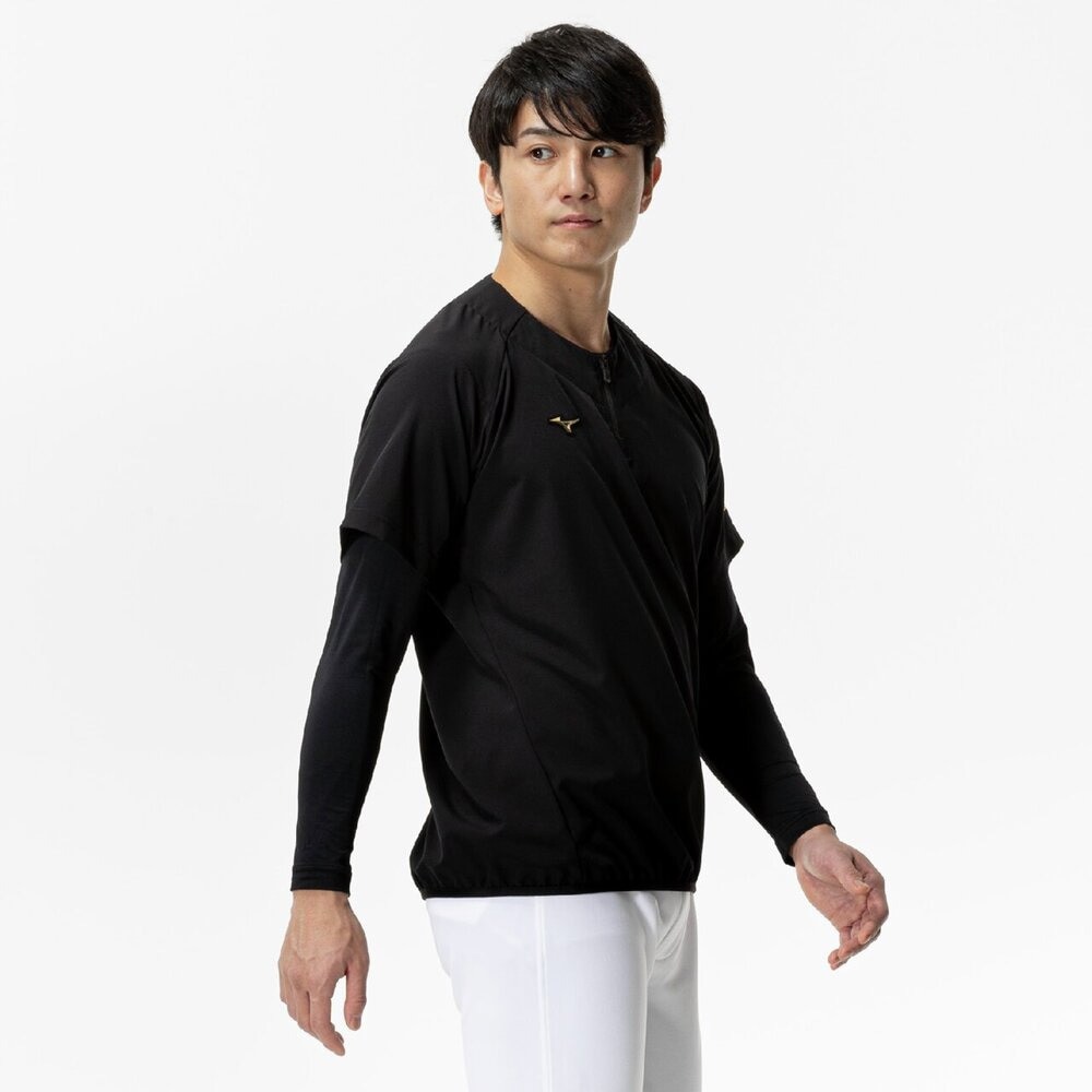 ミズノ（MIZUNO）（メンズ、レディース）野球ウェア ミズノプロ トレーニングジャケット半袖 12JECJ7409