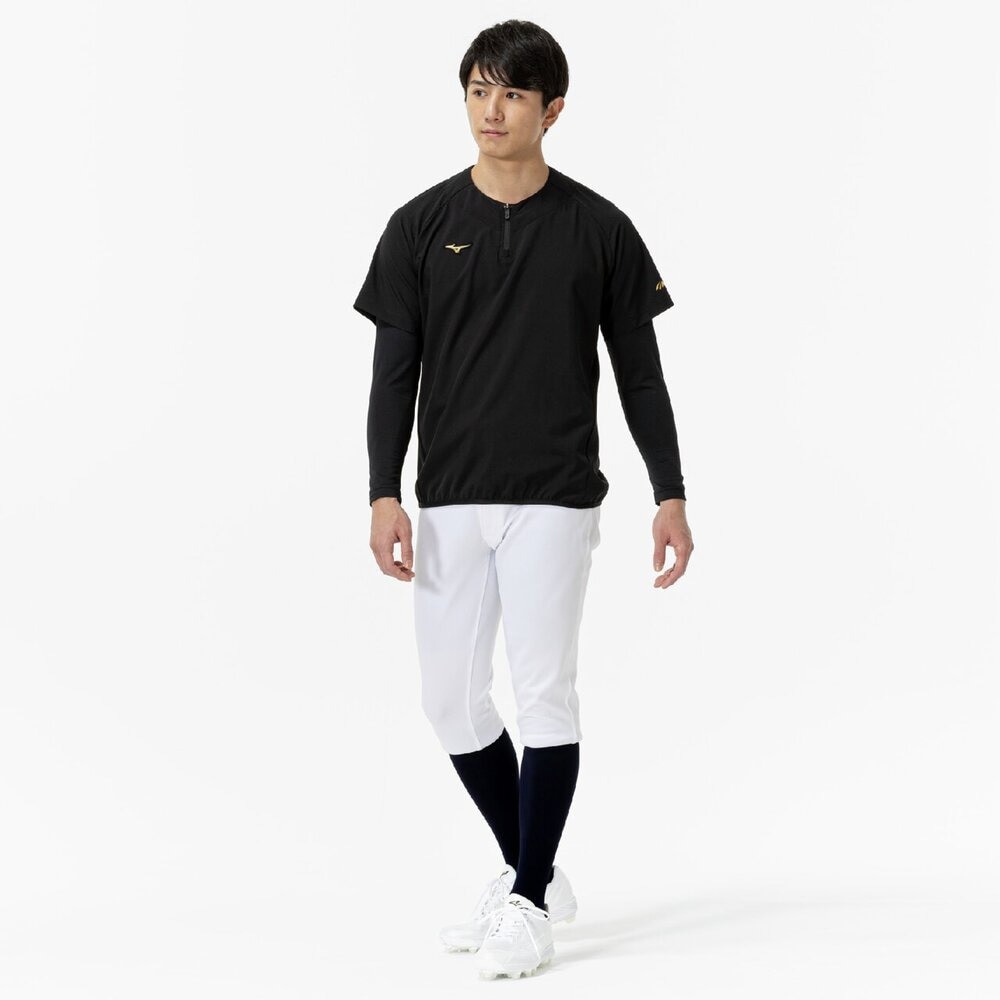 ミズノ（MIZUNO）（メンズ、レディース）野球ウェア ミズノプロ トレーニングジャケット半袖 12JECJ7409
