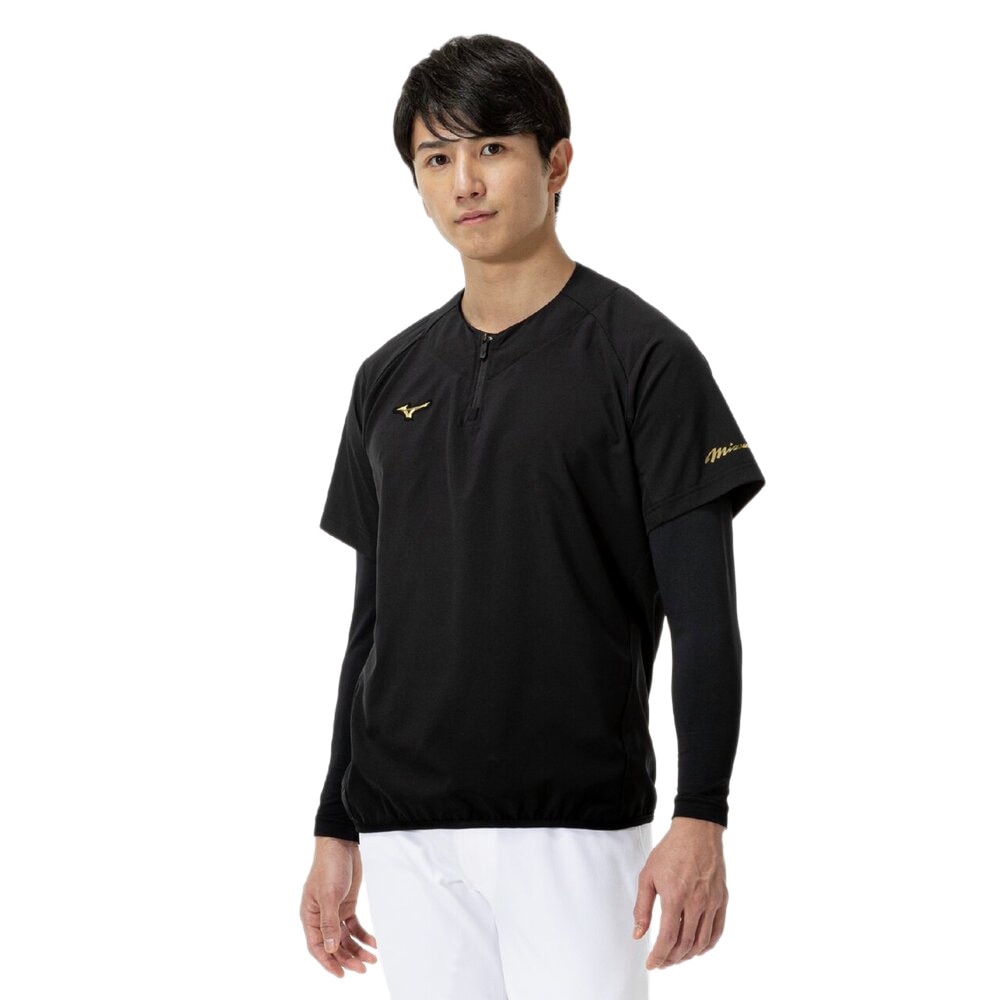 ミズノ（MIZUNO）（メンズ、レディース）野球ウェア ミズノプロ トレーニングジャケット半袖 12JECJ7409