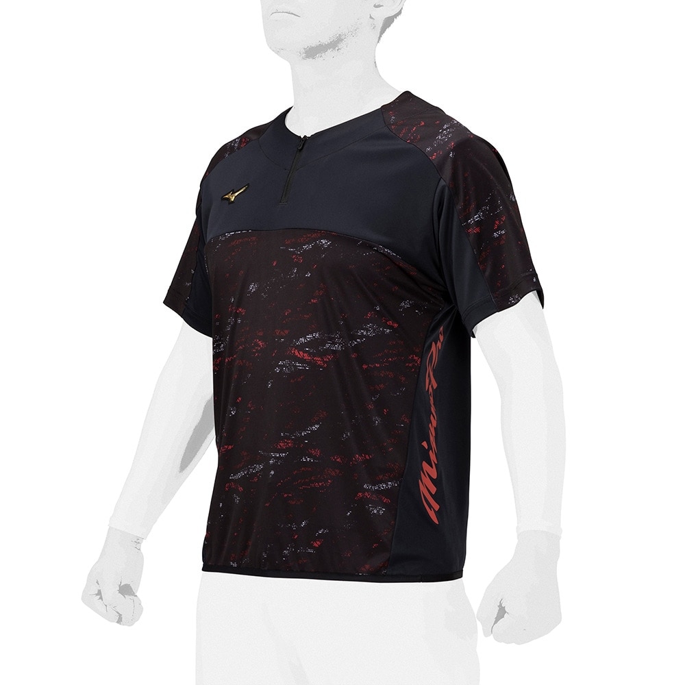 ミズノ（MIZUNO）（メンズ、レディース）野球ウェア グラフィック ビートアップ 半袖シャツ 12JCBX3409