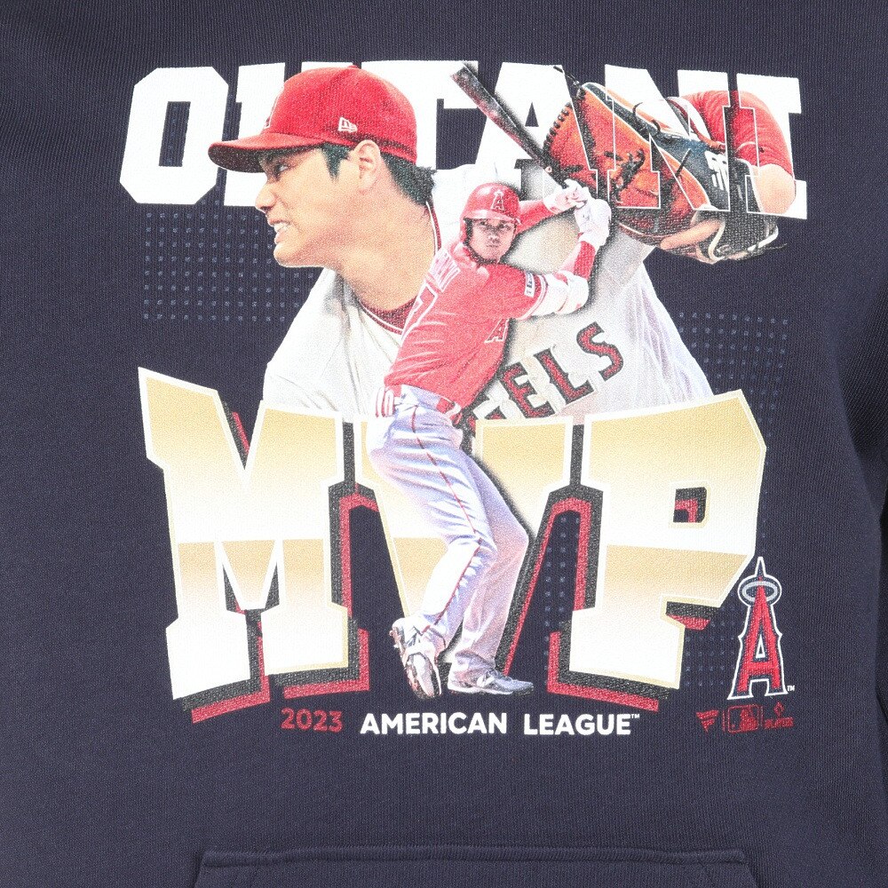 MJ・MLB（MJ・MLB）（メンズ、レディース）野球ウェア 大谷翔平 MVP記念 2023 フォト パーカー エンゼルス ML06-23FW-0006 NAVY