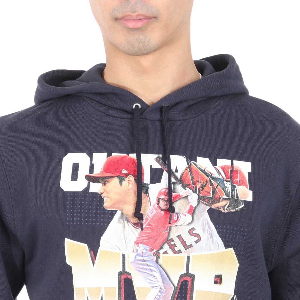 MJ・MLB（MJ・MLB）（メンズ、レディース）野球ウェア 大谷翔平 MVP記念 2023 フォト パーカー エンゼルス ML06-23FW-0006 NAVY