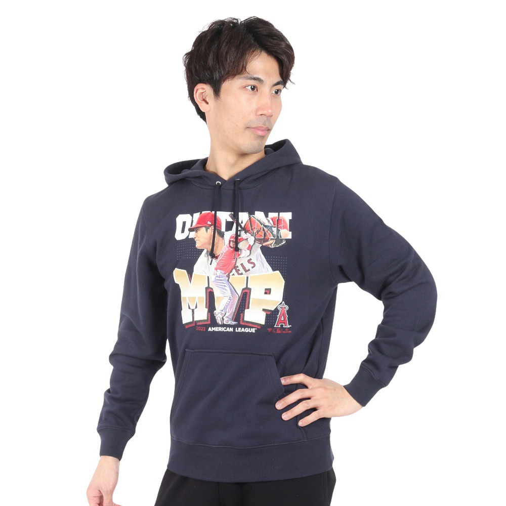 (メンズ、レディース)野球ウェア 大谷翔平 MVP記念 2023 フォト パーカー エンゼルス ML06-23FW-0006