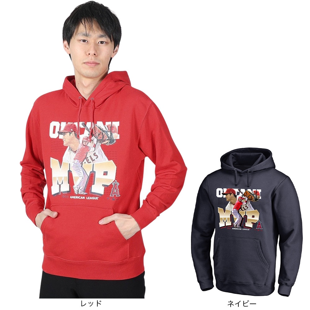 MJ・MLB（MJ・MLB）（メンズ、レディース）野球ウェア 大谷翔平 MVP記念 2023 フォト パーカー エンゼルス ML06-23FW-0006 NAVY