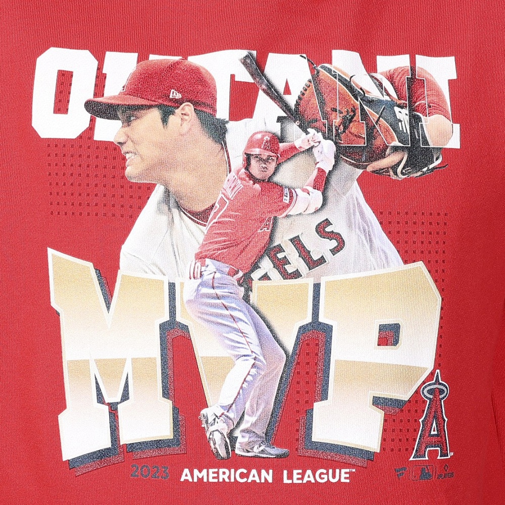 MJ・MLB（MJ・MLB）（メンズ、レディース）野球ウェア 大谷翔平 MVP記念 2023 フォト パーカー エンゼルス ML06-23FW-0006 RED