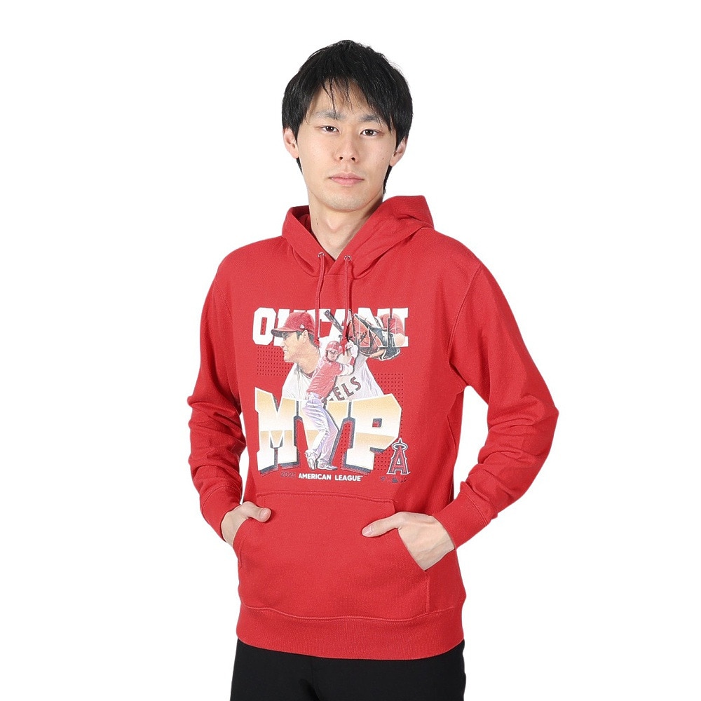 ＭＪ・ＭＬＢ 野球ウェア 大谷翔平 MVP記念 2023 フォト パーカー エンゼルス ML06-23FW-0006 RED Ｓ 70 野球