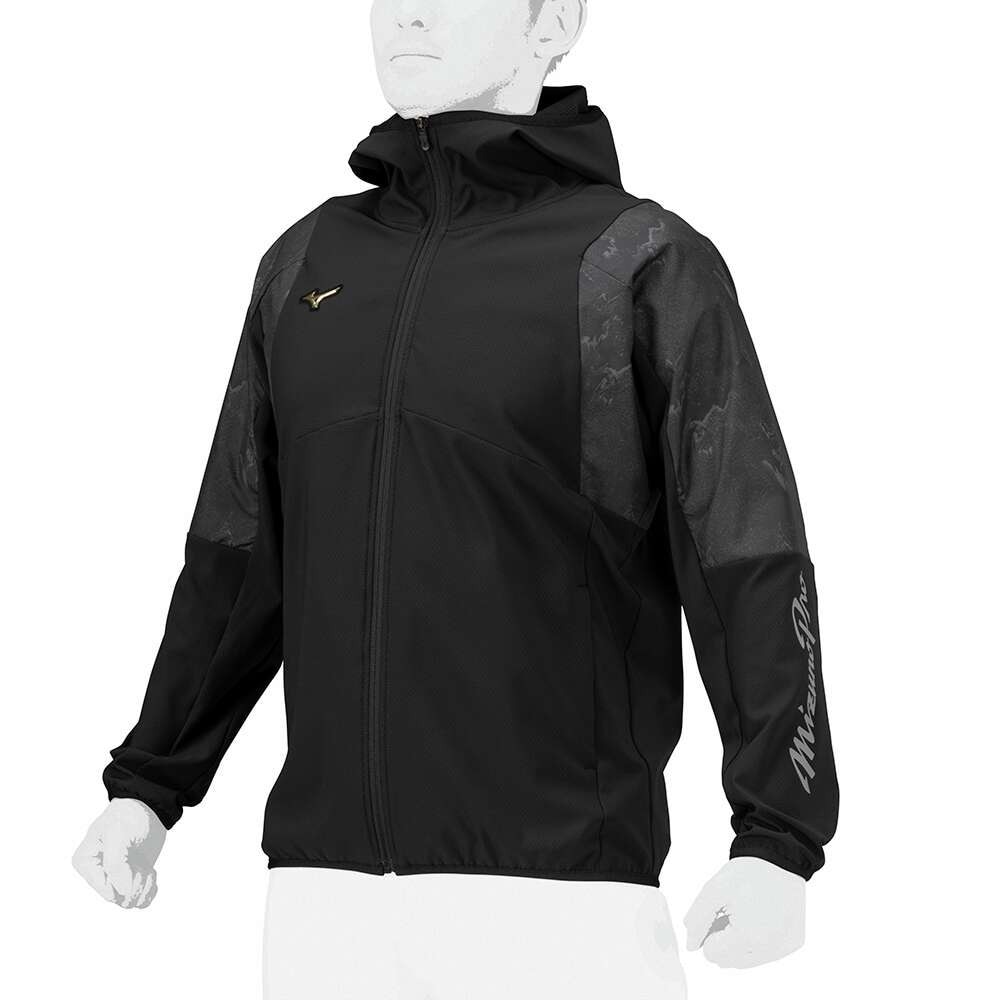 ミズノ（MIZUNO）（メンズ、レディース）野球ウェア ミズノプロ テックシールドフーディ 12JEBW7709