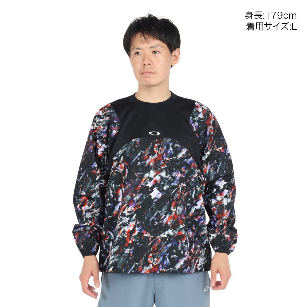 オークリー（OAKLEY）（メンズ）野球ウェア Striking Wind メッシュ ロングスリーブ プルオーバー 6.0 FOA407094-00G