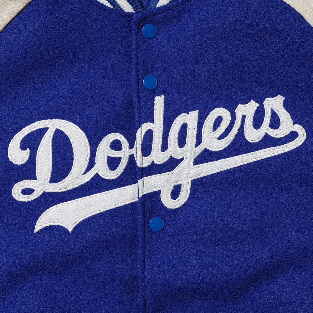 エムエルビー（MLB）（メンズ）スタンダード ロゴ PU メルトンジャケット ML2325FW0002-BLU