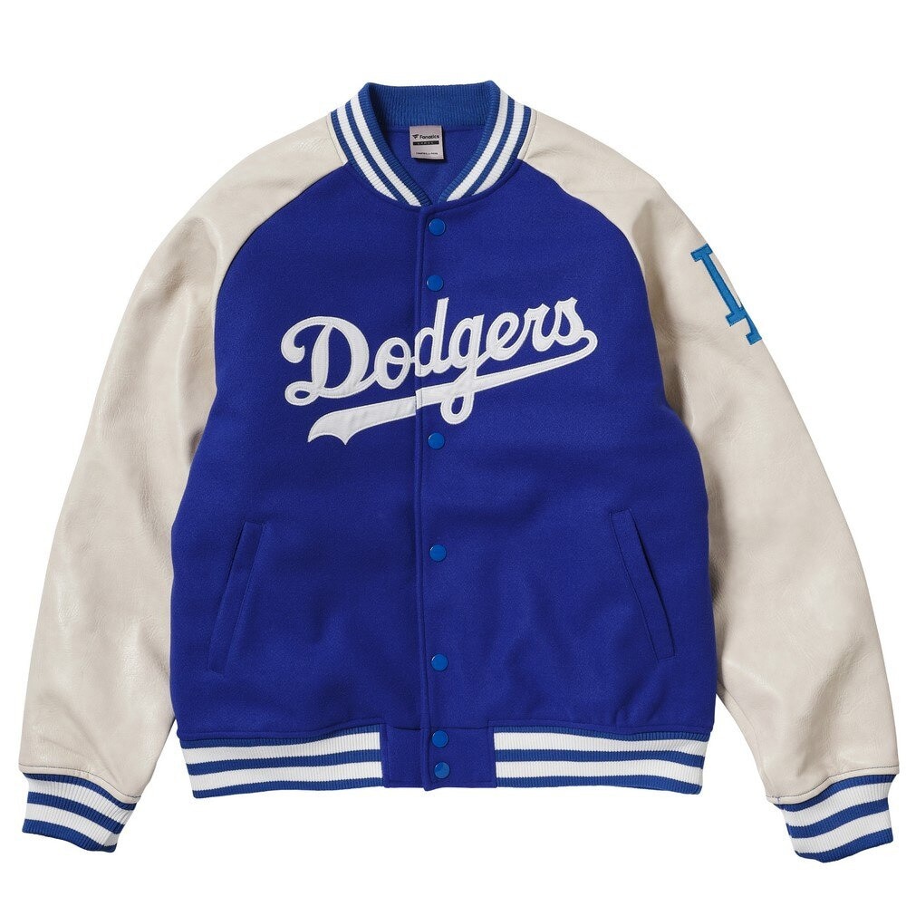 エムエルビー（MLB）（メンズ）スタンダード ロゴ PU メルトンジャケット ML2325FW0002-BLU