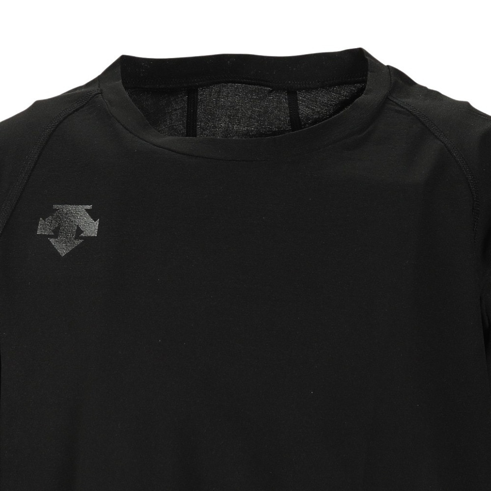 デサント（DESCENTE）（キッズ）野球ユニフォーム 練習着 ジュニア丸首長袖アンダーシャツ JSTD-771B BLK 速乾