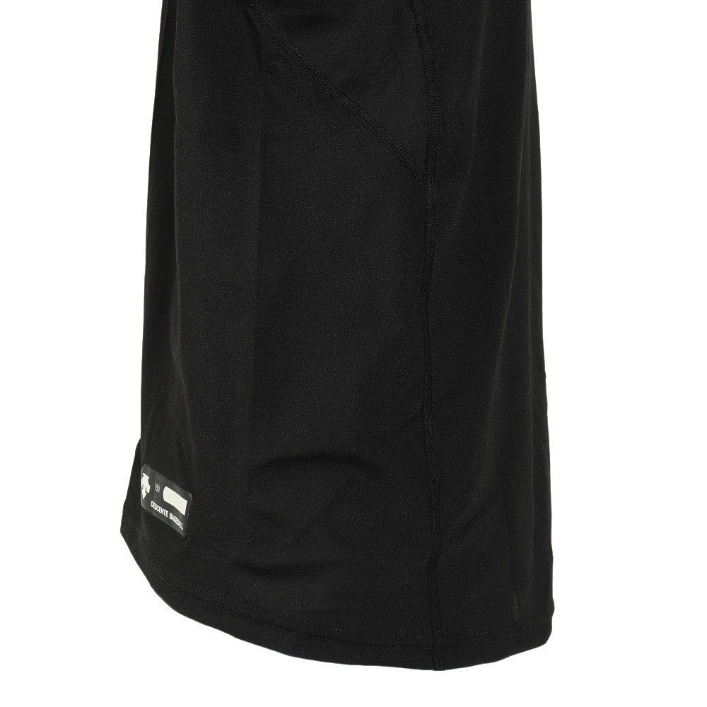 デサント（DESCENTE）（キッズ）野球ユニフォーム 練習着 ジュニア丸首長袖アンダーシャツ JSTD-771B BLK 速乾