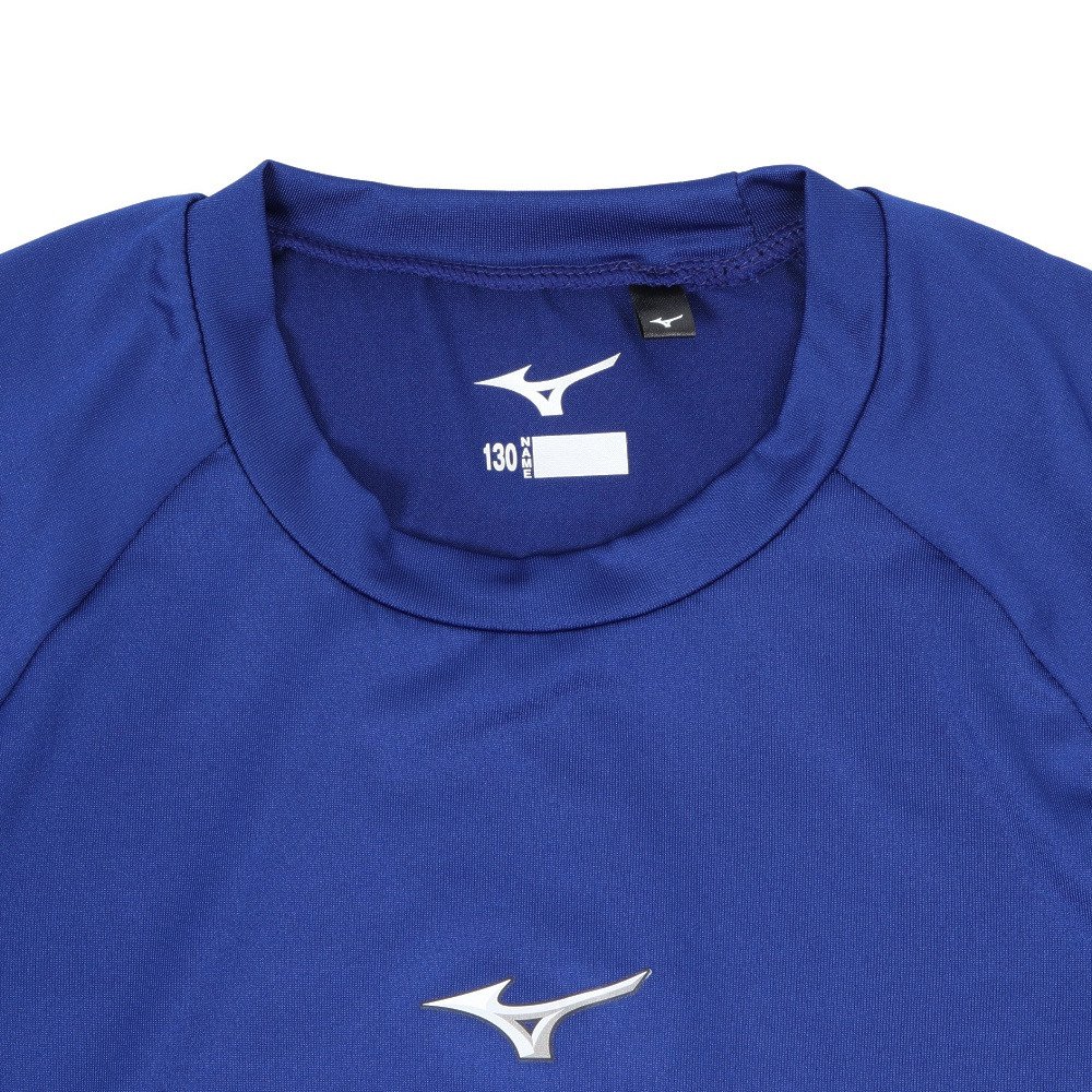 ミズノ（MIZUNO）（キッズ）野球 アンダーシャツ ジュニア ローネック 長袖シャツ パステルネイビー 12JAAP5016 速乾