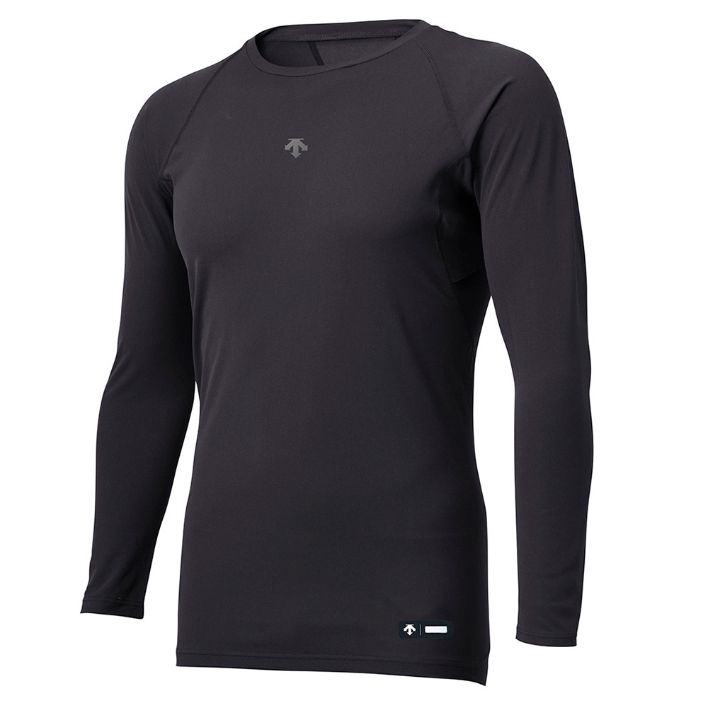 デサント（DESCENTE）（キッズ）野球ユニフォーム ジュニア 練習着 丸首長袖アンダーシャツ DB5SUD20J BK00