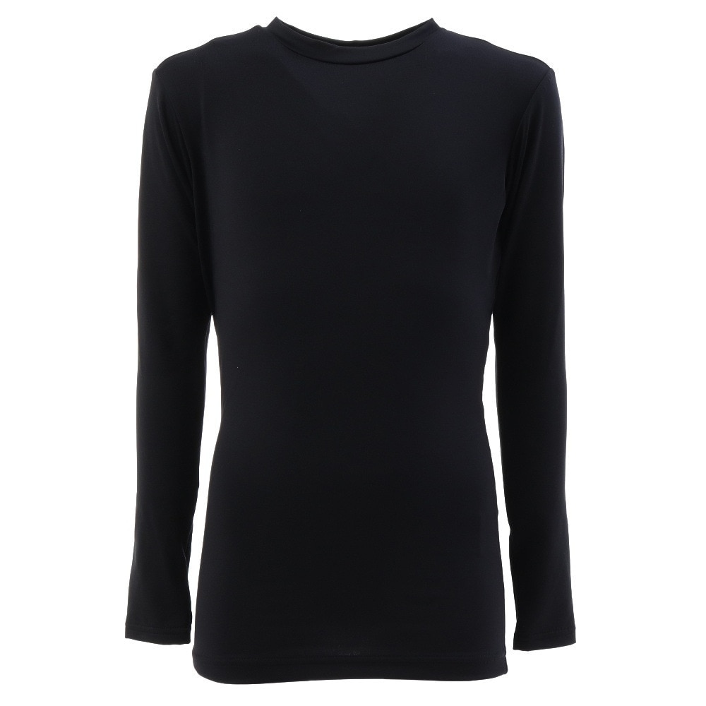  ジュニア ストレッチ丸首長袖Tシャツ 724G6ES4171 BLK.