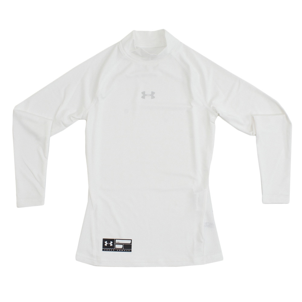 アンダーアーマー（UNDER ARMOUR）（キッズ）ヒートギア アーマーコンプレッション 長袖スリーブモック 1343026WHT BB