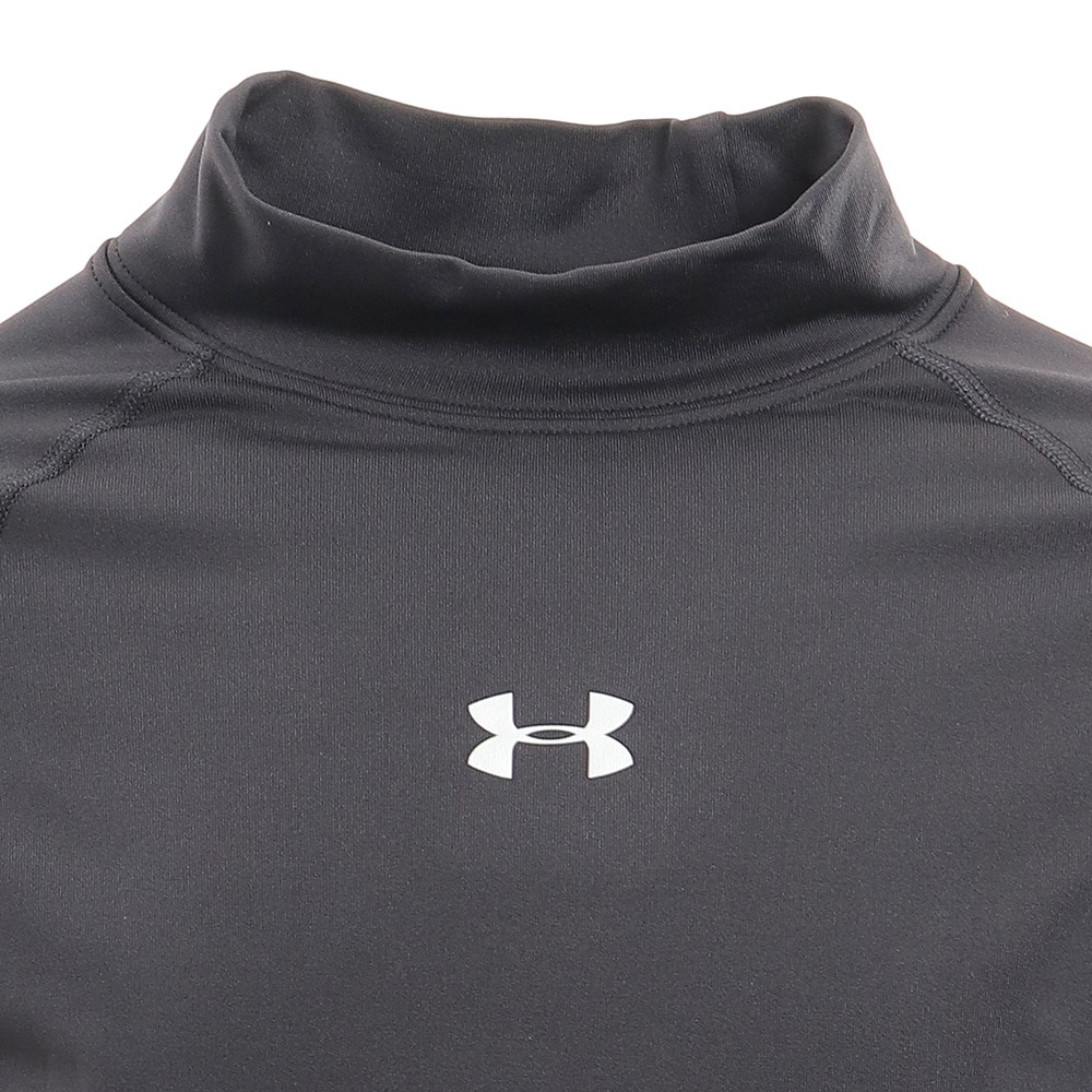 アンダーアーマー（UNDER ARMOUR）（キッズ）コールドギアアーマー コンプレッション ロングスリーブ モックシャツ ユース 1346896 BLK BB 防寒 トレーニング 冬用 インナー ハイネック