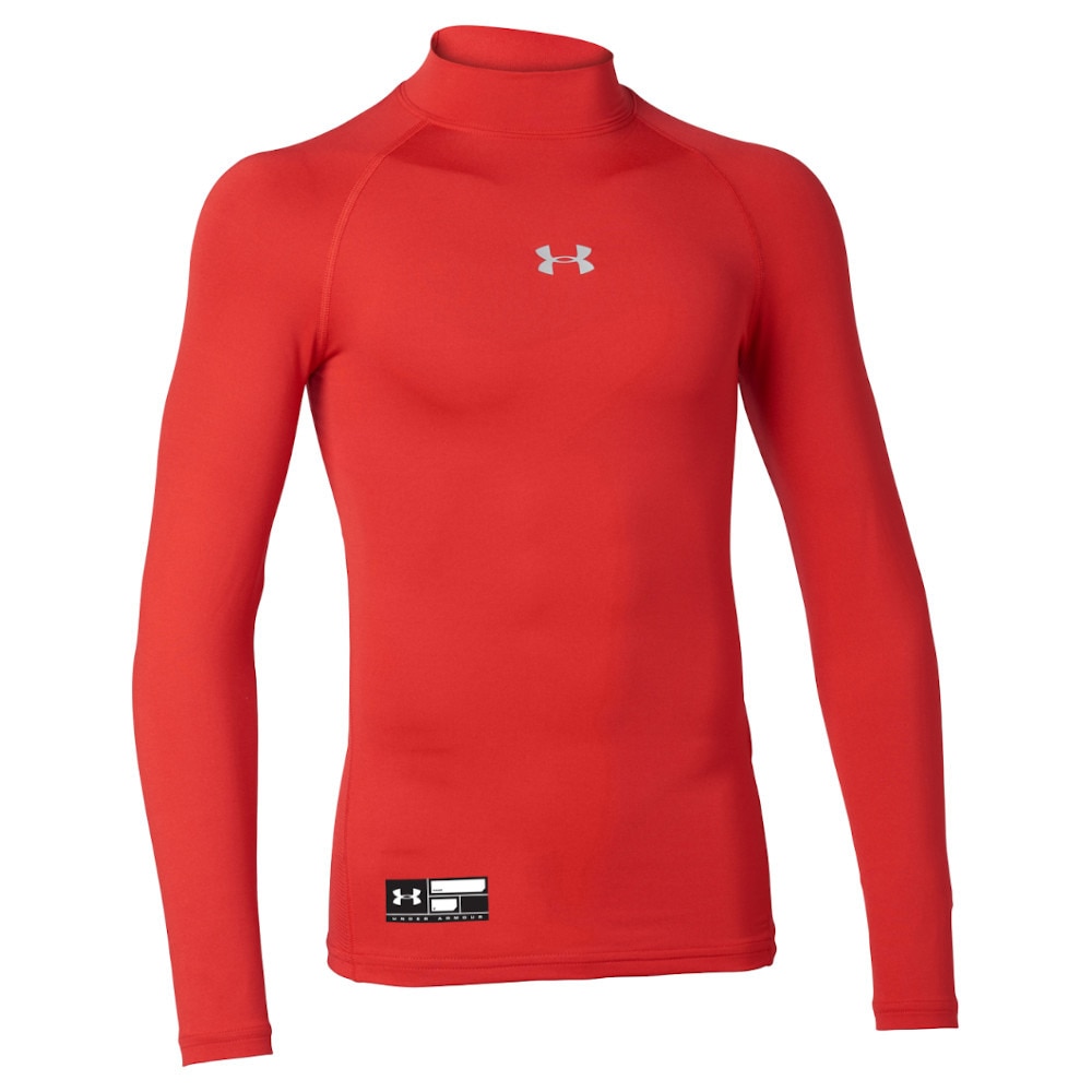 アンダーアーマー（UNDER ARMOUR）（キッズ）野球 アンダーシャツ ジュニア ボーイズ ユース ヒートギアアーマー ロングスリーブ モック 1358651 600 速乾