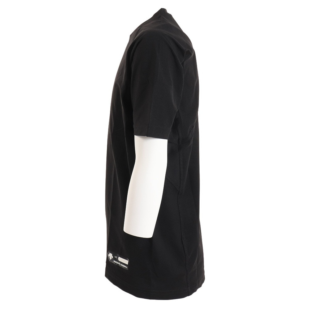 デサント（DESCENTE）（キッズ）野球 ジュニア丸首半袖アンダーシャツ JSTD-721B BLK 速乾
